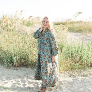 Victoria Dunn Marigold maxi dress in antique moss